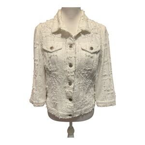 Charlie B Fringe Cropped Jacket Size P/S